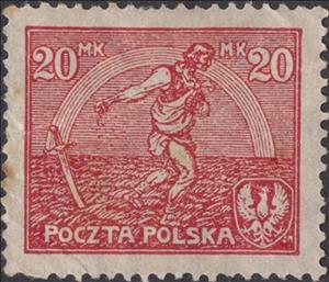 Stamp, Sowing man, Poland,  