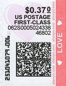 Stamp, Love, United States of America,  