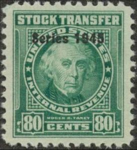 Revenue Stamp, Stock Transfer/Roger Taney, United States of America,  , Famous People, Jurists, Men