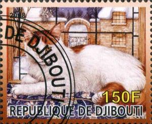 Stamp, Cat, Cinderellas,  , Animals (Fauna), Cats