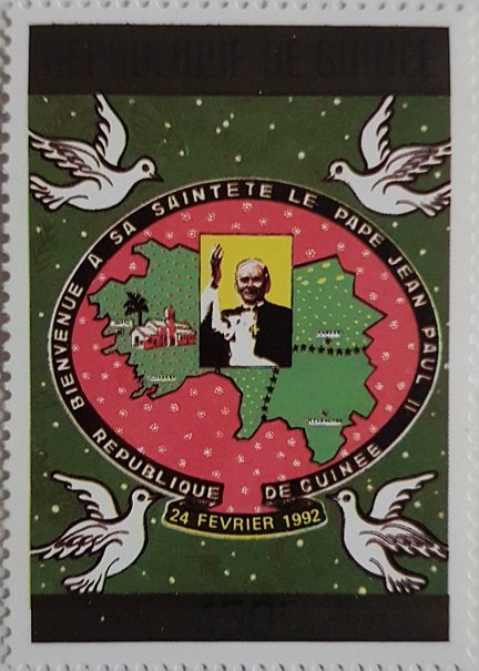 Bienvenue a sa saintete le pape Jean Paul II