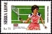 Stamp, Virginia Wade, Sierra Leone,  , Tennis