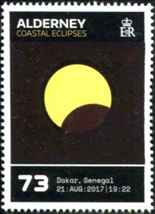 Stamp, Dakar, Senegal, Alderney,  , Astronomy, Moon