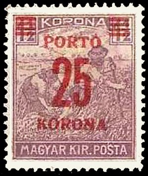 Reaper, red overprint with new value