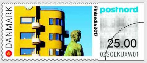 Stamp, Finlandia, Denmark,  , Buildings