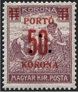 Stamp, Reaper, triangular punching, Hungary,  , Agriculture