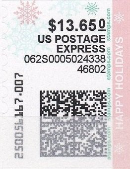 Stamp, Snowflakes, United States of America,  