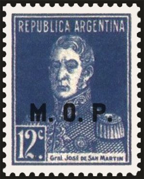José Francisco de San Martín (1778-1850), ovpt. “M.O.P.”