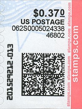 Stamp, Flag and Star, United States of America,  
