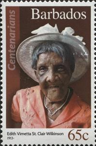 Stamp, Edith Vimetta St. Clair Wilkinson (1913-), Barbados,  