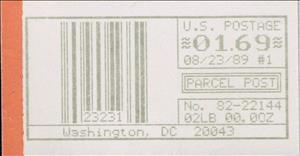 Stamp, Washington, DC, Machine 82, United States of America,  , Letters (Alphabet), Numbers