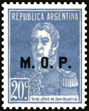 José Francisco de San Martín (1778-1850), ovpt. “M.O.P.”