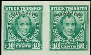 Revenue Stamp, Stock Transfer/Louis McLane, United States of America,  , Famous People, Men, Politicians