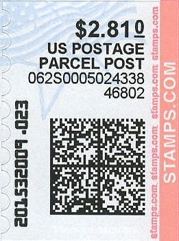 Stamp, Flag and Star, United States of America,  