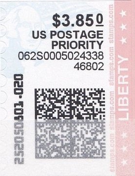 Stamp, George Washington and Flag, United States of America,  