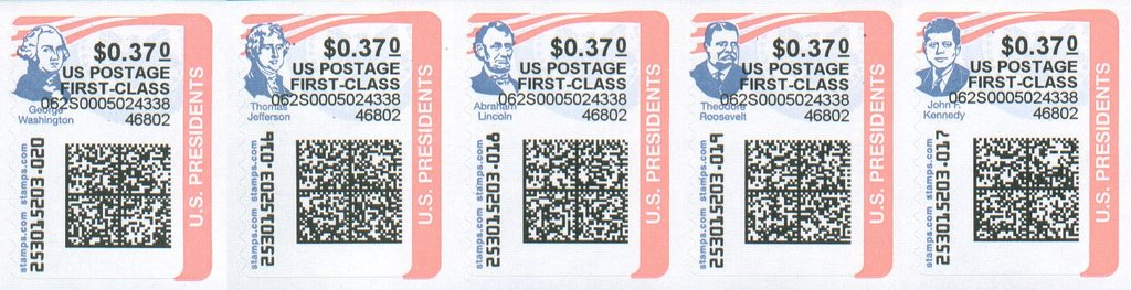 Se-tenant, U.S. Presidents, United States of America,  