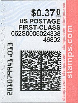 Stamp, Flag and Star, United States of America,  