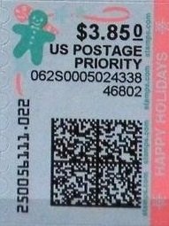 Stamp, Gingerbread Man and Candy, United States of America,  