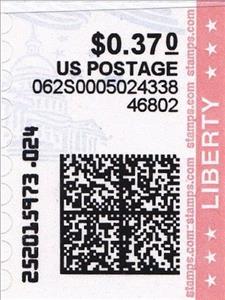 Stamp, Capitol Building and Flag, United States of America,  