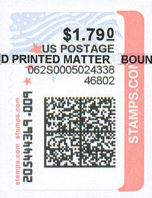 Stamp, Flag and Star, United States of America,  