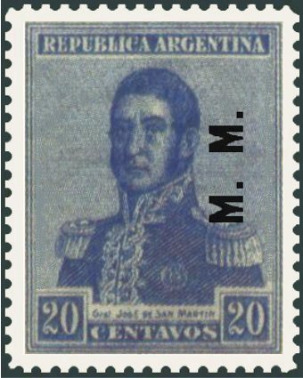 José Francisco de San Martín (1778-1850), ovpt. "M.M."