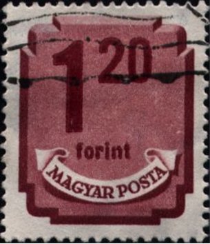 Postage due, size 17x21 mm