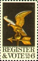 Stamp, Register and Vote, United States of America,  , Eagles