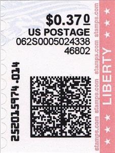 Stamp, Eagle and Flag, United States of America,  