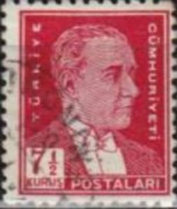 Stamp, Kemal Atatürk, Turkey,  , Famous People, Heads of State, Men, Politicians, Revolutionaries, Государственный деятель