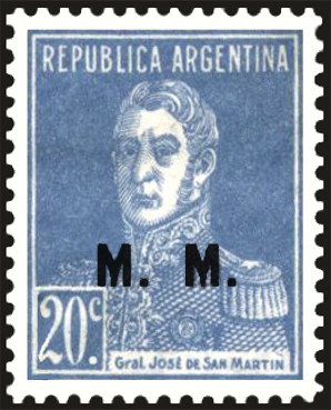 San Martin, ovpt. "M.M."