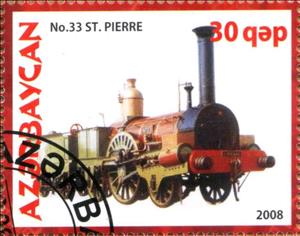 Stamp, No. 33 St. Pierre, Cinderellas,  , Locomotives