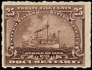 Revenue Stamp, Documentary/Battleship, United States of America,  , Ships