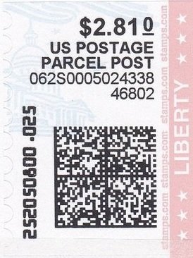 Stamp, Capitol Building and Flag, United States of America,  