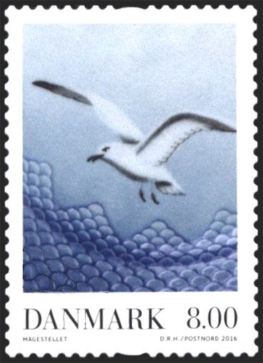 Porcelain plate - Seagull