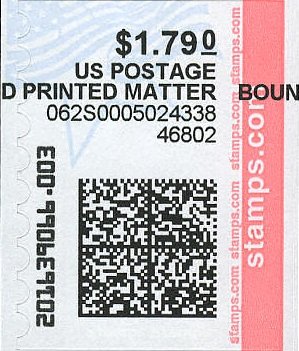 Stamp, Flag and Star, United States of America,  