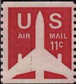 Stamp, Silhouette of Jet Airliner, United States of America,  