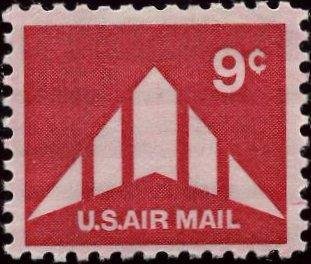 Stamp, Silhouette of Delta Winged Plane, United States of America,  