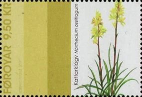 Stamp, Kattarklógv, Faroe Islands,  , Flowers, Textile, Textile Industry