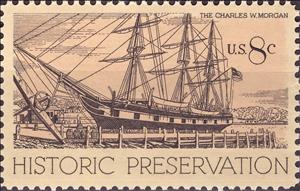 Stamp, Whaling Ship Charles W. Morgan, Mystic, CN, United States of America,  , Ships, Sailing Ships