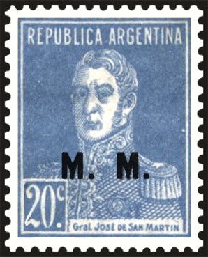 San Martin, ovpt. "M.M."