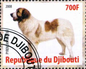 Stamp, Pyrenean Mastiff, Cinderellas,  , Animals (Fauna), Dogs