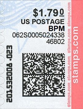 Stamp, Flag and Star, United States of America,  