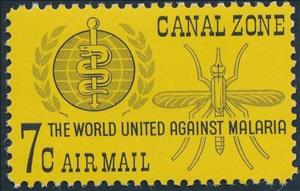 Stamp, Malaria Eradication Campaign and Mosquito, Canal Zone,  , Malaria, Mosquitos, W.H.O.