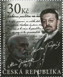 Stamp, The 1917 fight for Czech statehood, Czech Republic,  