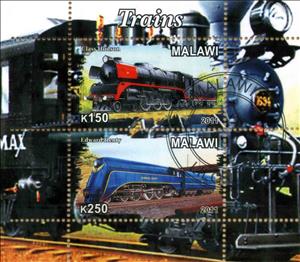 Mini Sheet, Trains, Cinderellas,  , Locomotives