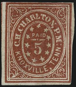 Stamp, Knoxville, Tenn., Confederate States of America,  