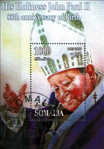Souvenir Sheet, Pope John Paul II, Cinderellas,  , People, Popes