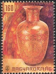 Vase with a medieval silk brocade design, 1924