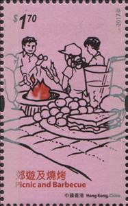 Stamp, Outdoor Fun, Hong Kong,  , Food