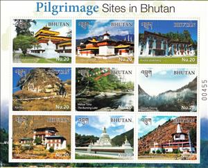 Mini Sheet, Buddhist Pilgrimage Sites in Bhutan, Bhutan,  , Architecture, Temples